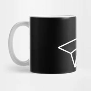 Paper plane origami (dark backgrounds) Mug